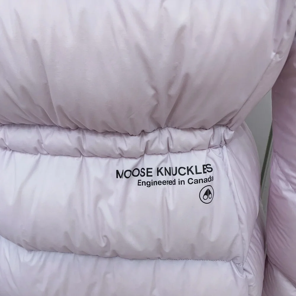 Moose Knuckles Women’s Lightweight Parka Coat Belle Cote Lilac - Picture 7 of 10